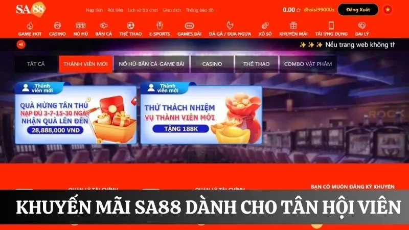 Tham gia khuyến mãi dành cho hội viên mới