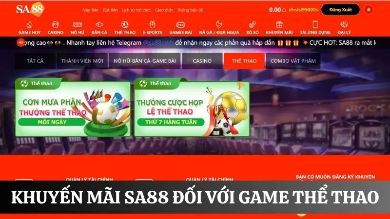 Săn thưởng lớn từ khuyến mãi game thể thao