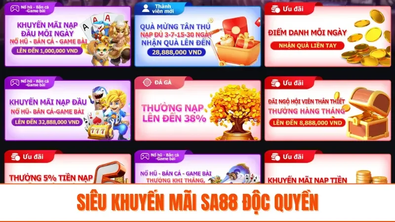 Siêu khuyến mãi SA88 độc quyền