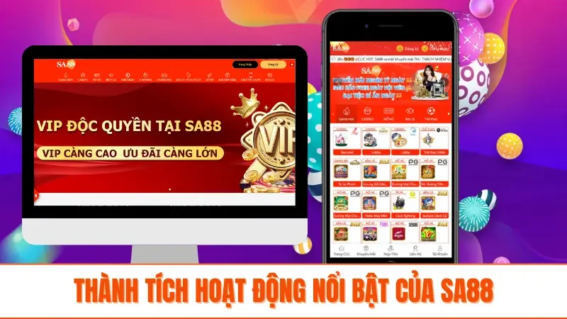 Thành tích hoạt động nổi bật của SA88